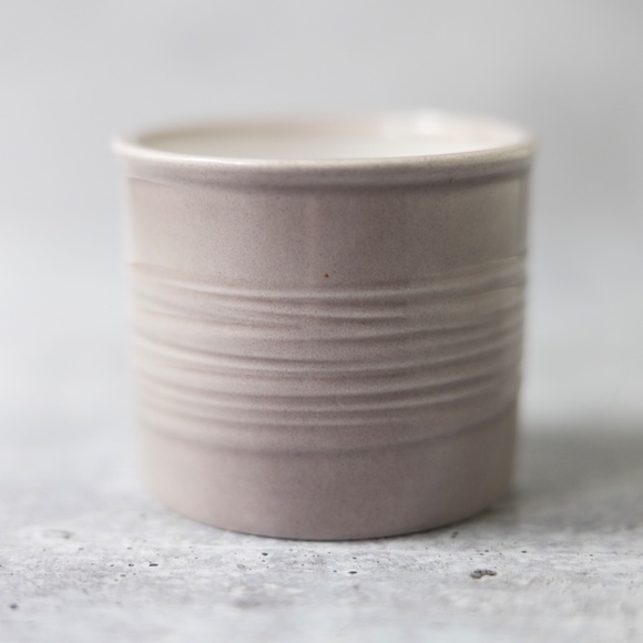 Warm gray grey white Vigoro mini pot ceramic small planter 2.75" tall 3.25" wide - Picture 5 of 8
